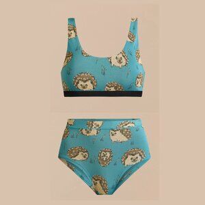 NWOT MeUndies UltraModal Core Scoop Bralette & FeelFree High-Waisted Cheeky Sz S